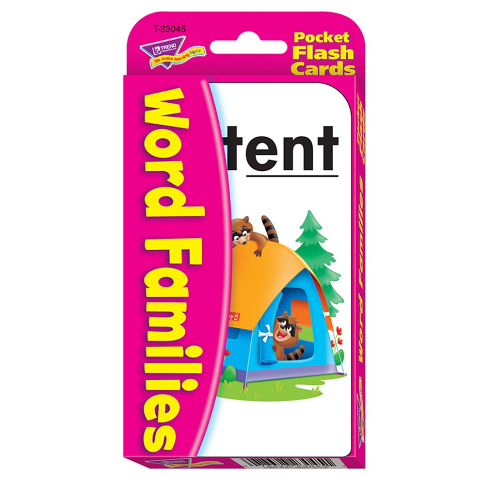 T-23045 - Word Families Pocket Flash Cards in Word Skills