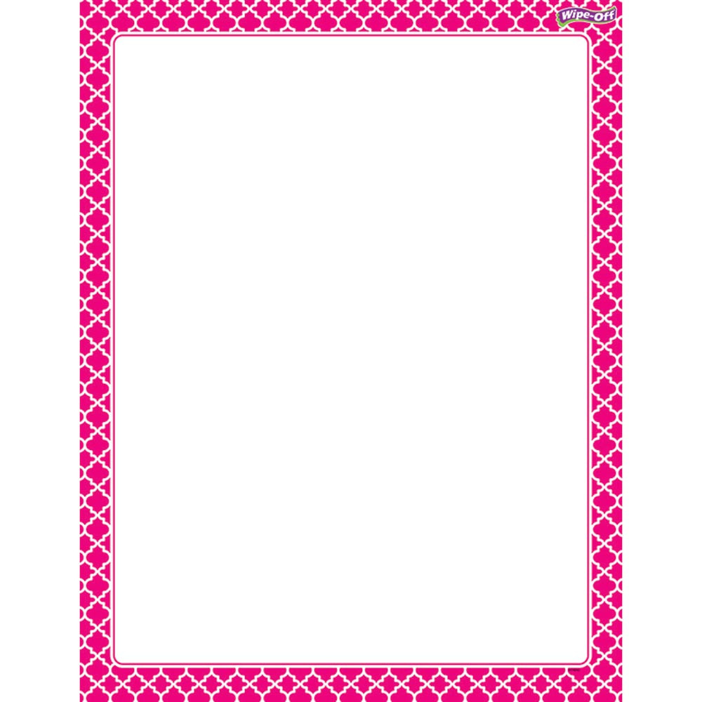 T-27326 - Moroccan Pink Wipe Off Chart in Classroom Theme