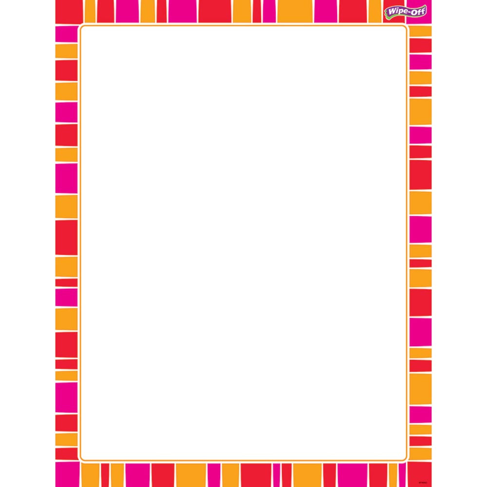 T-27346 - Stripe-Tacular Snazzy Red Wipe Off Chart in Classroom Theme