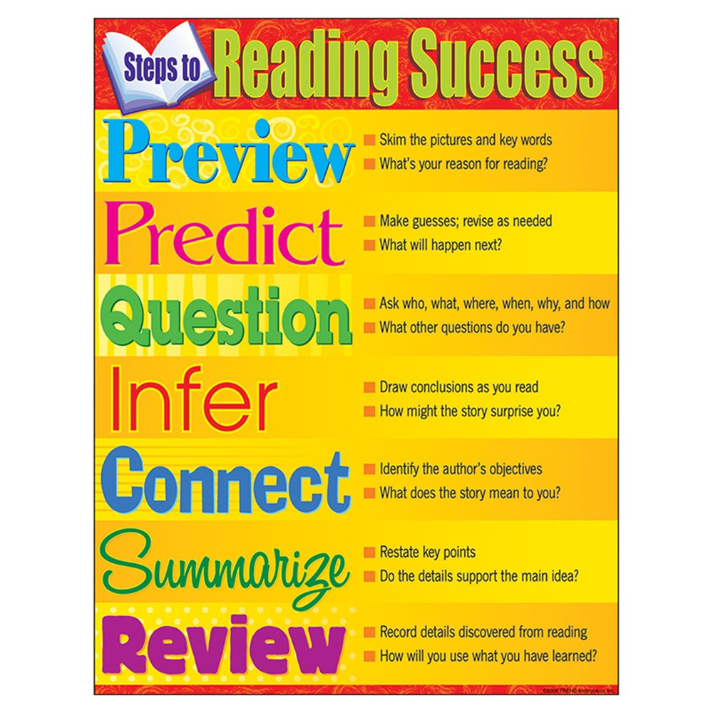T-38286 - Chart Steps To Reading Success in Language Arts