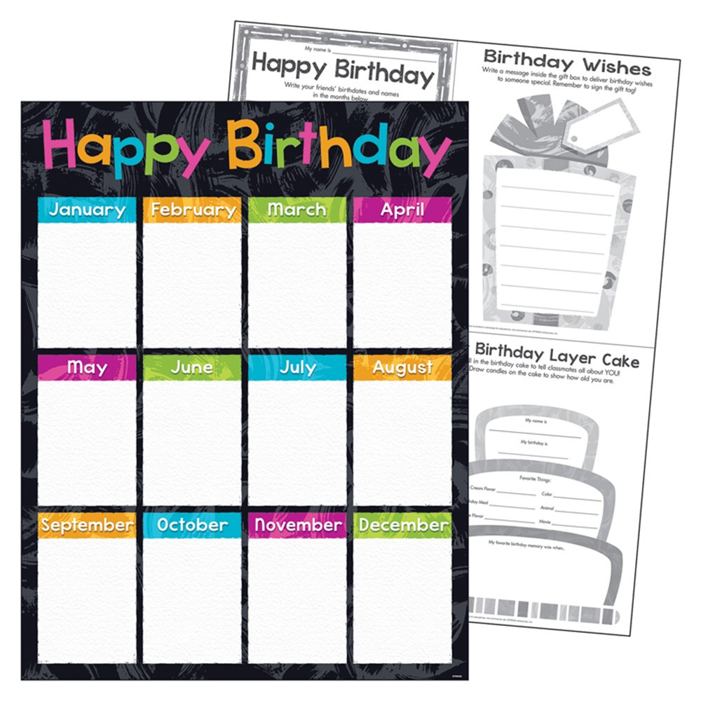 Birthday Color Harmony Learning Chart, 17 x 22" - T-38401 | Trend Enterprises Inc. | Classroom Theme"
