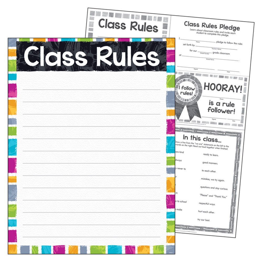 Class Rules Color Harmony Learning Chart, 17 x 22" - T-38404 | Trend Enterprises Inc. | Classroom Theme"