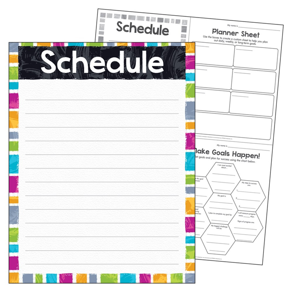 Schedule Color Harmony Learning Chart, 17 x 22" - T-38405 | Trend Enterprises Inc. | Classroom Theme"