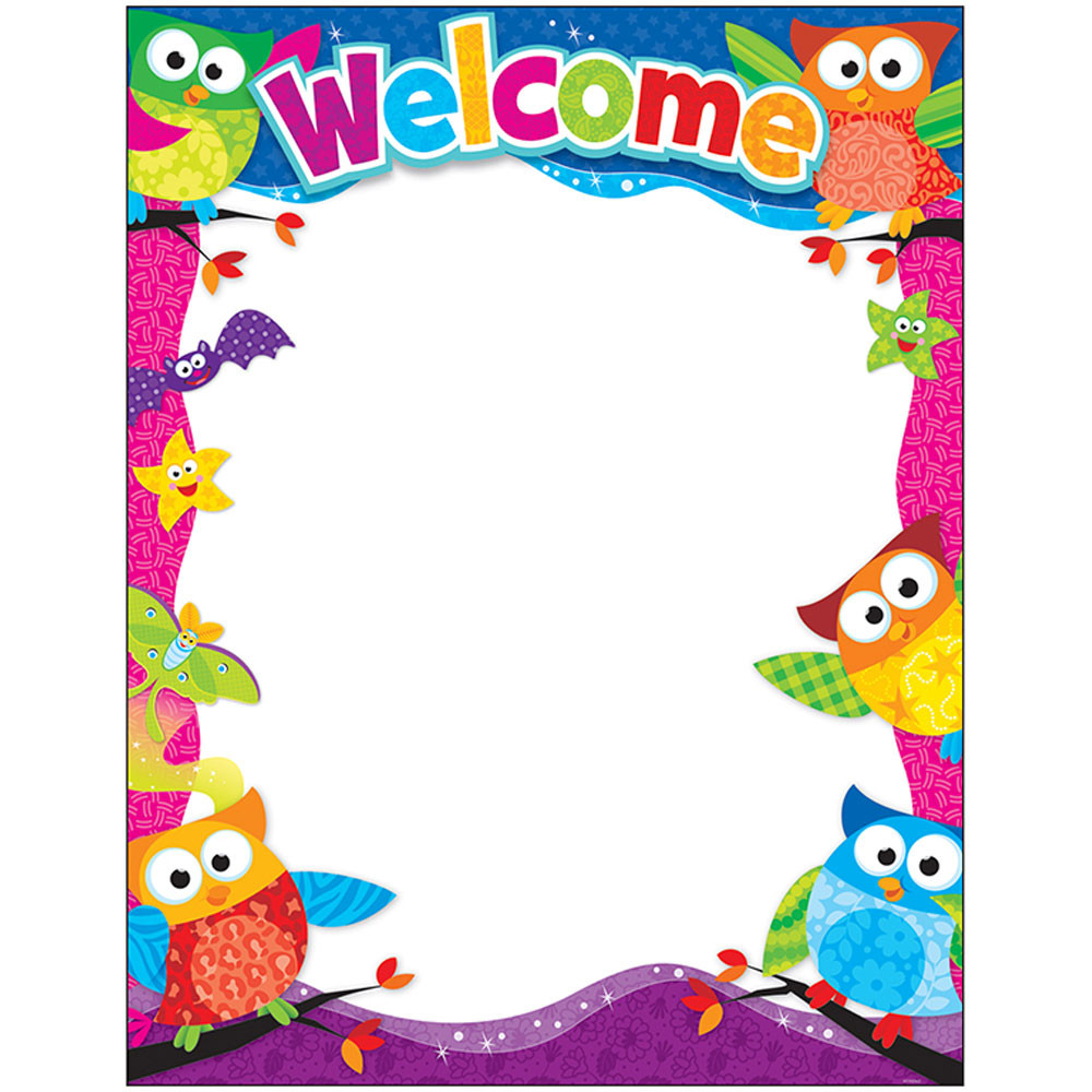 T-38451 - Welcome Owl Stars Learning Chart in Classroom Theme