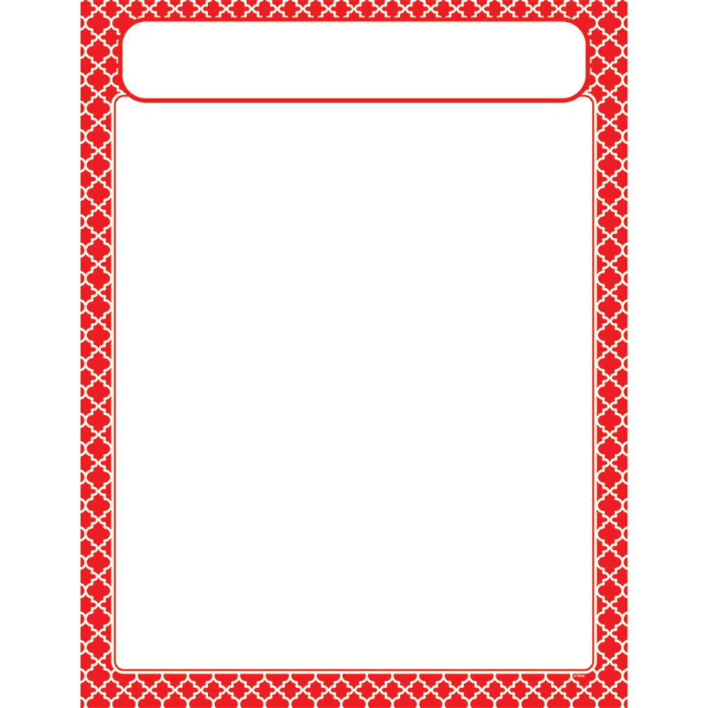 T-38600 - Moroccan Red Learning Chart in Classroom Theme