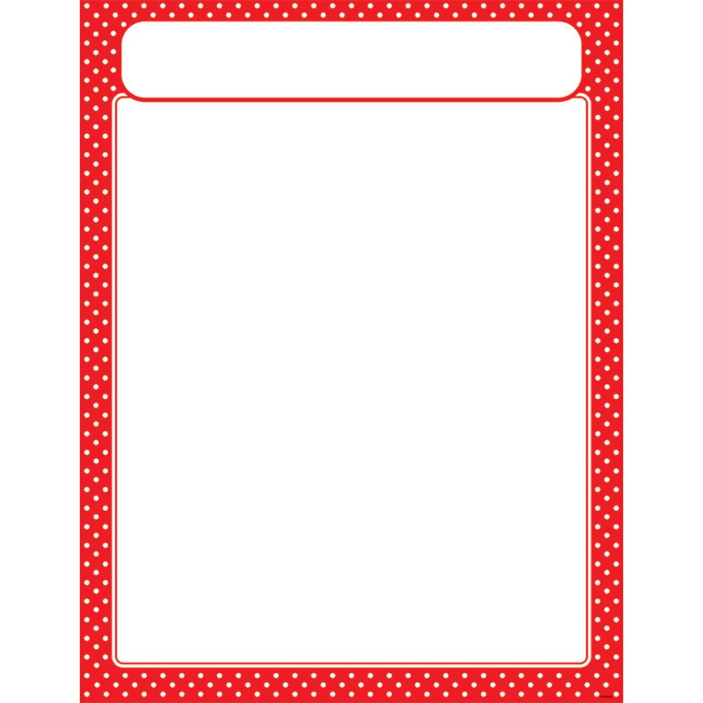 Polka Dots Red Learning Chart Trend Enterprises Inc T-38621 