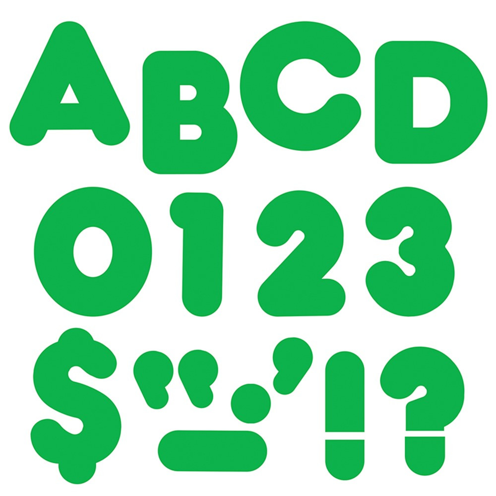 T-437 - Ready Letters 2 Inch Casual Green in Letters