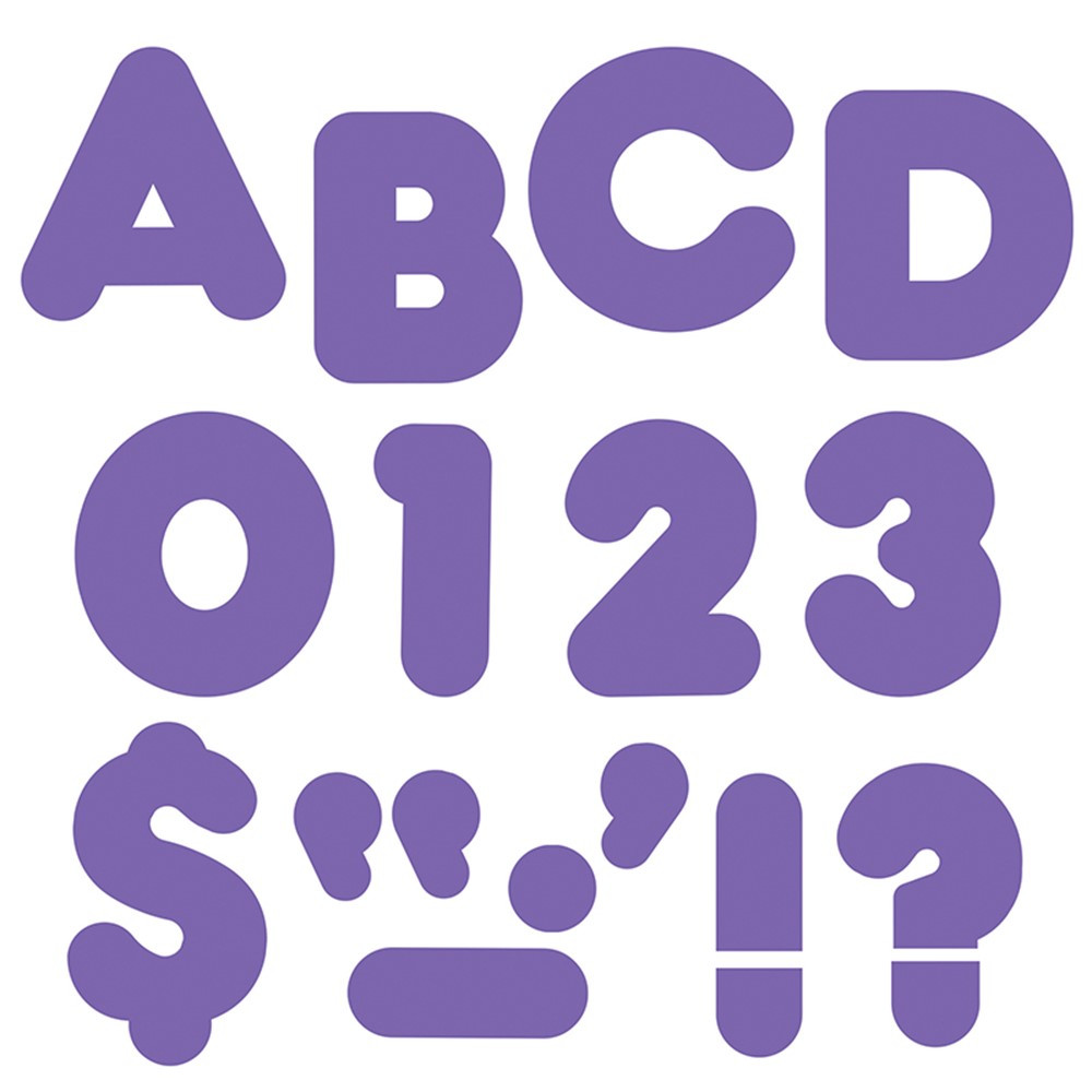 T-439 - Ready Letters 2 Inch Casual Purple in Letters