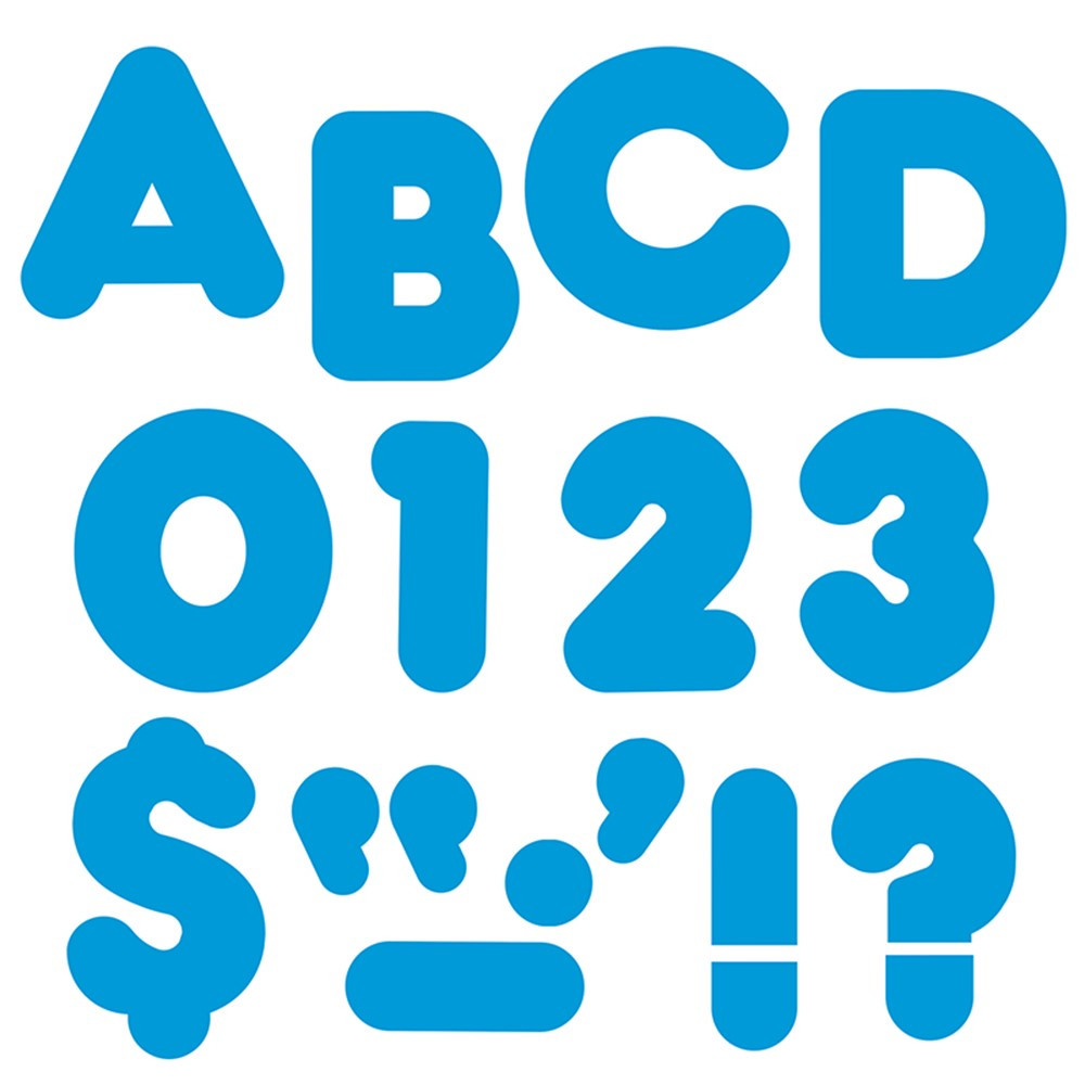 T-459 - Ready Letters 4 Inch Casual Blue in Letters