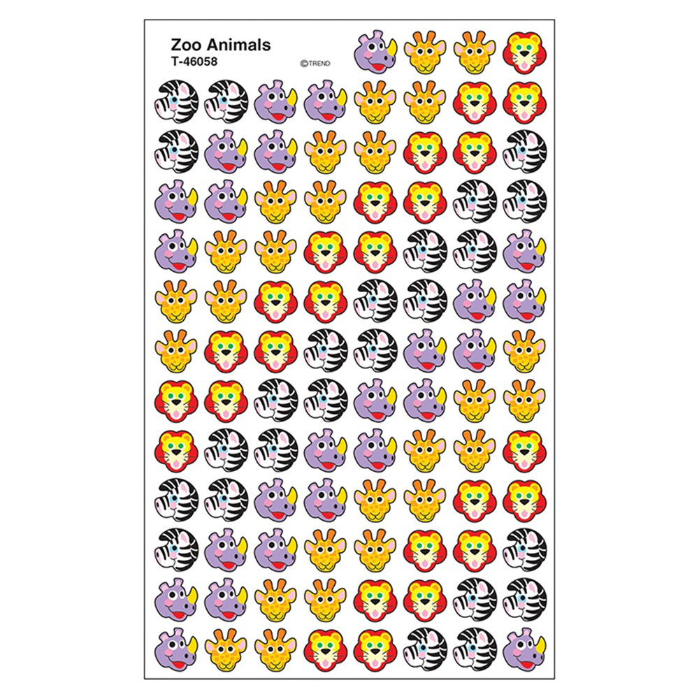 T-46058 - Sticker Zoo Animals Supershapes in Stickers