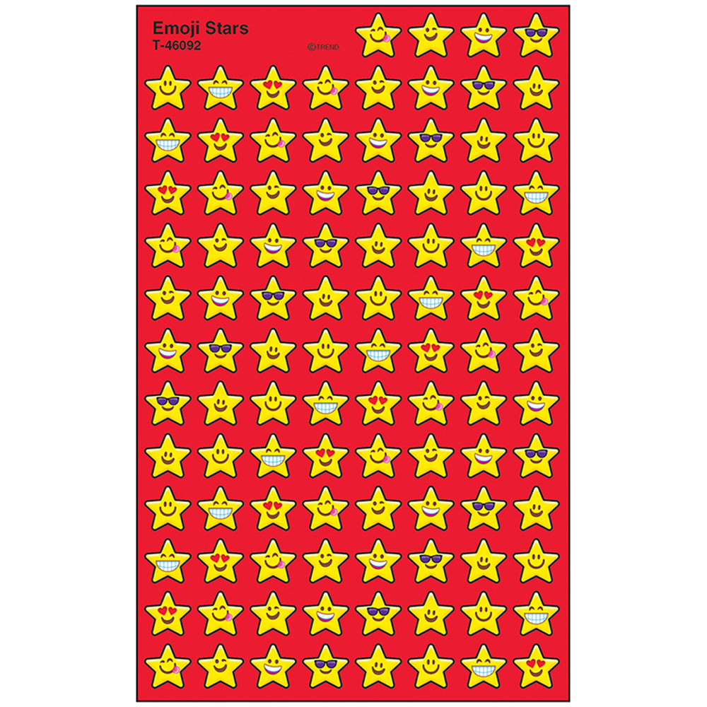 T-46092 - Emoji Stars Supershape Stickers in Stickers