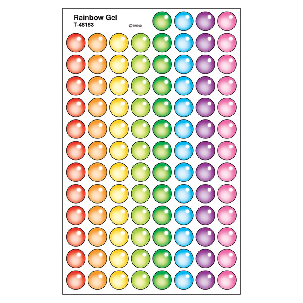 T-46183 - Rainbow Gel Superspots Stickers in Stickers