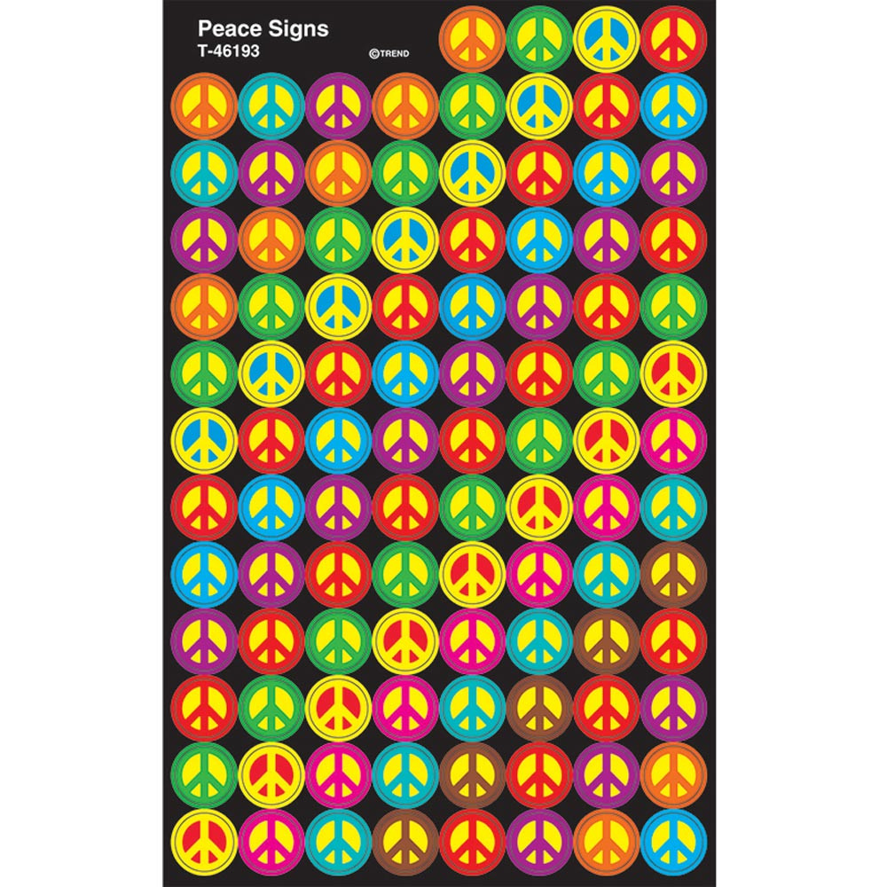 T-46193 - Peace Signs Superspots Stickers in Stickers
