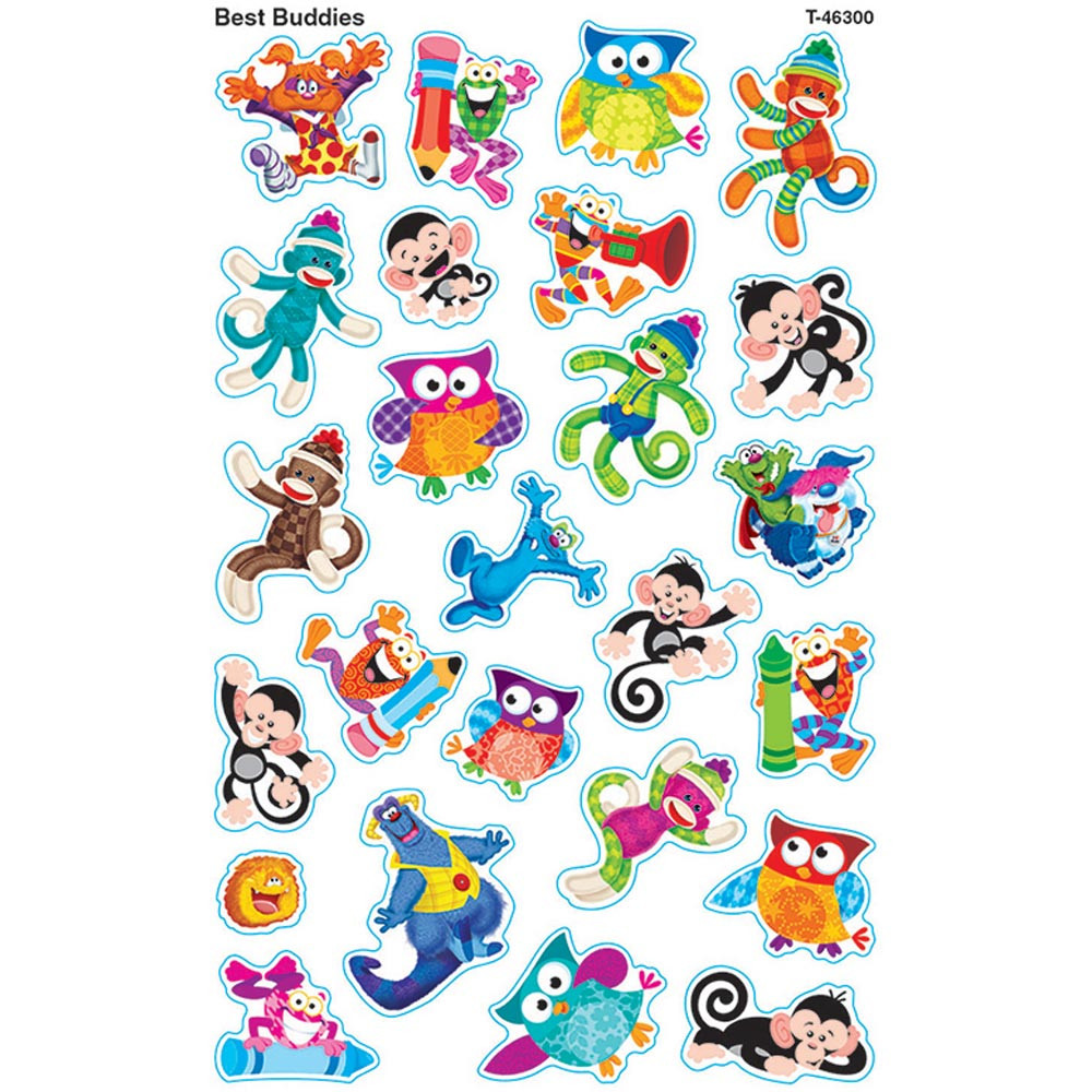 T-46300 - Best Buddies Supershapes Stickers Large in Stickers