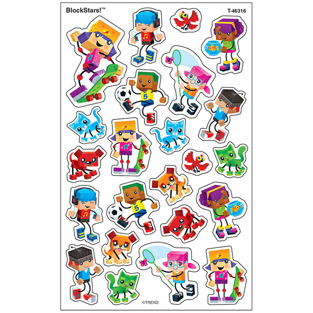 T-46316 - Blockstars Supershapes Stickers in Stickers