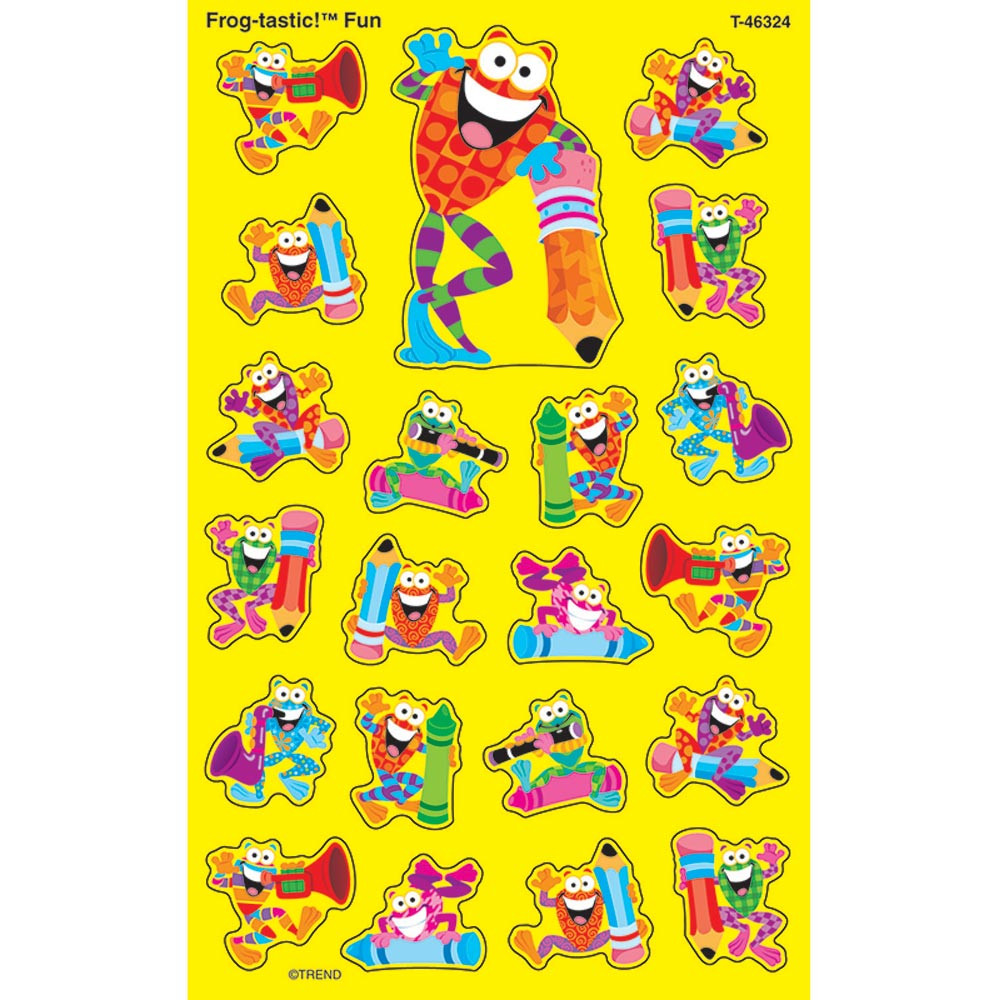 T-46324 - Frog Tastic Fun Supershapes Stickers Large in Stickers