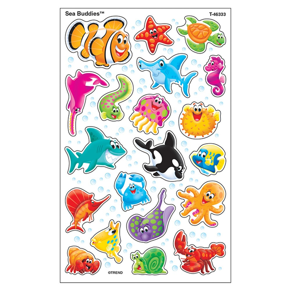 T-46333 - Sea Buddies Supershapes Stickers Large in Stickers