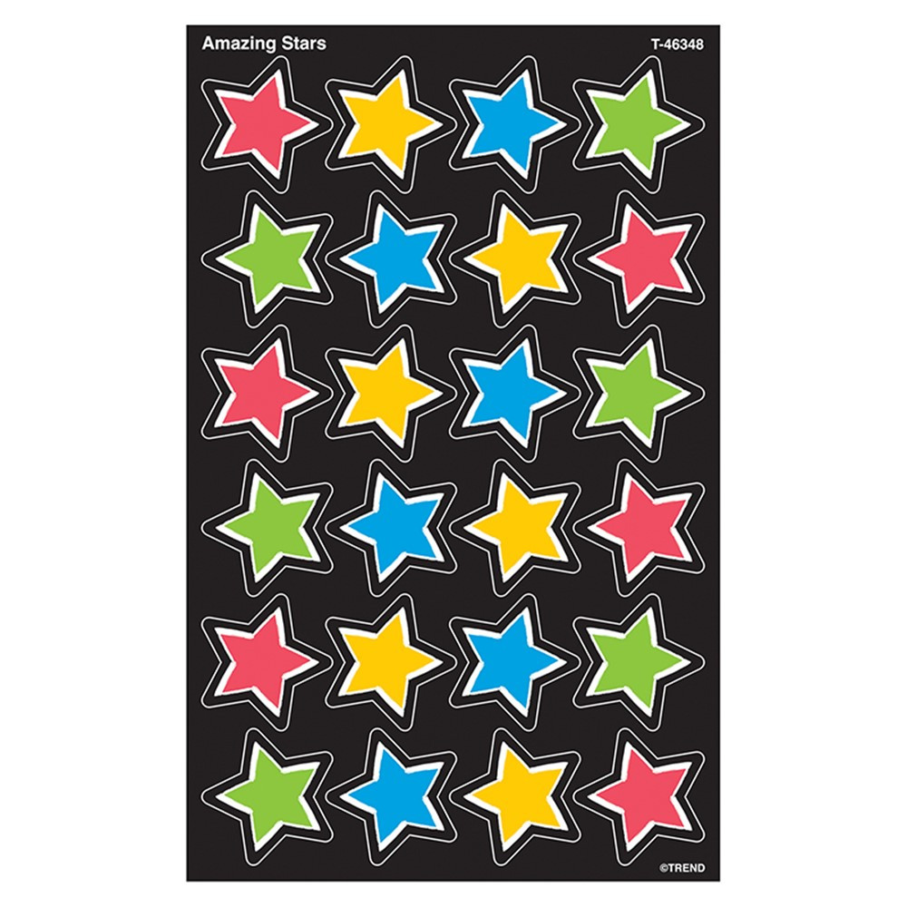 T-46348 - Amazing Stars Supershape Stickers 192 Count in Stickers