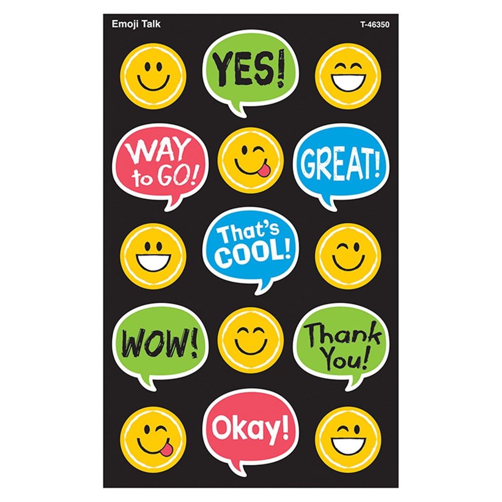 T-46350 - Emoji Talk Supershapes Stickers 120 Count in Stickers