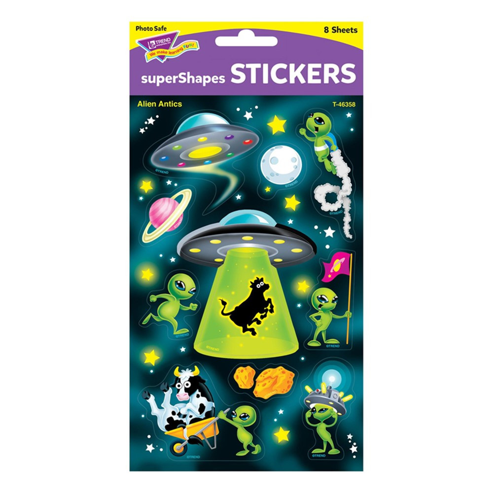 Alien Antics Large superShapes Stickers, 80 ct. - T-46358 | Trend Enterprises Inc. | Stickers