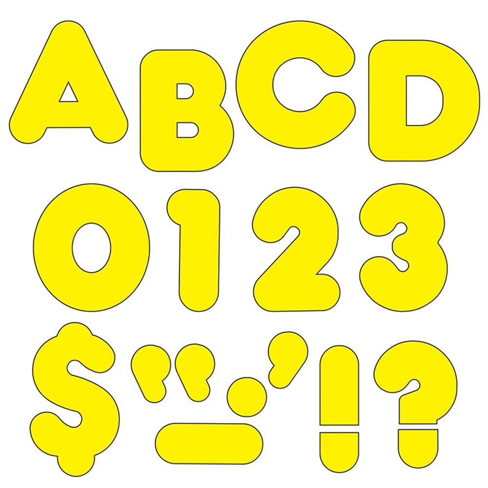 T-464 - Ready Letters 4 Inch Casual Yellow in Letters