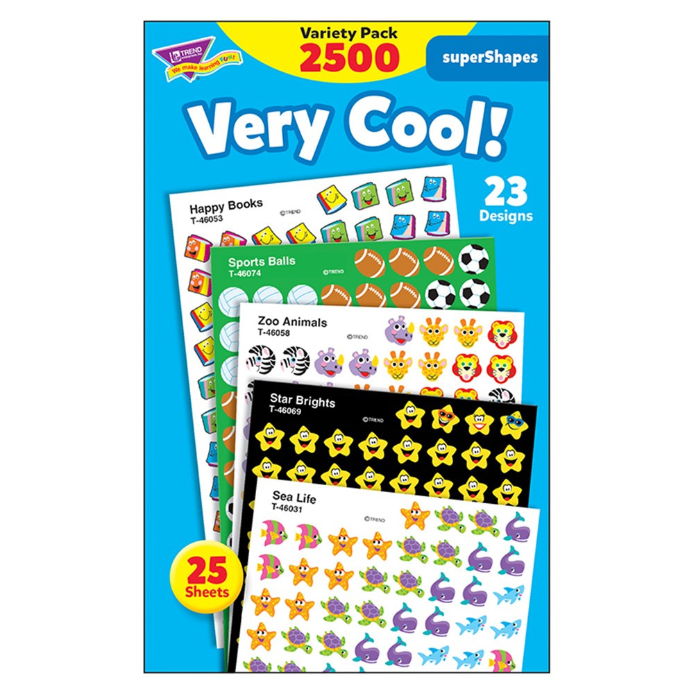 T-46903 - Supershapes Variety Very Cool in Stickers