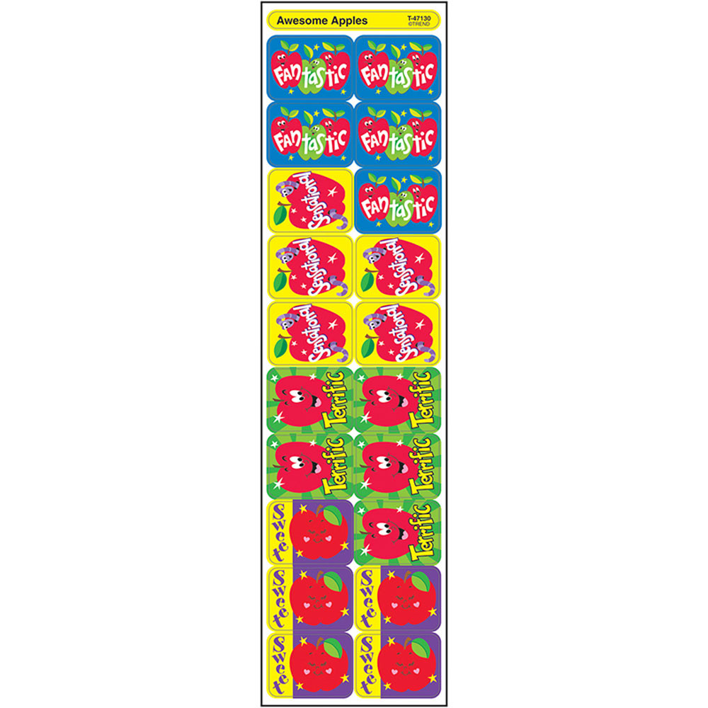T-47130 - Applause Stickers Awesome 100/Pk Apples Acid-Free in Stickers