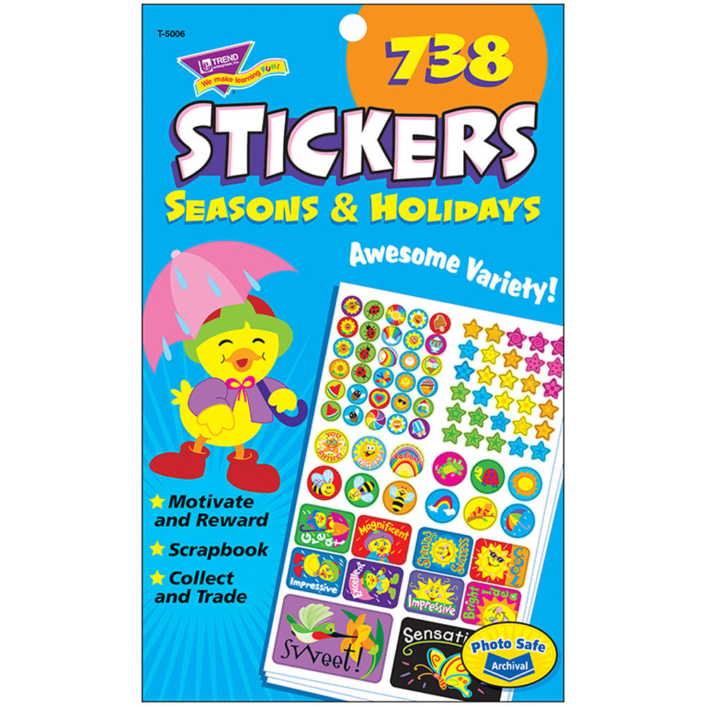 T-5006 - Sticker Pad Seasons & Holidays in Holiday/seasonal