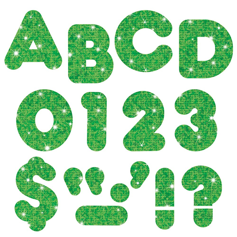 T-508 - Ready Letters 2 In Casual Green Sparkle in Letters