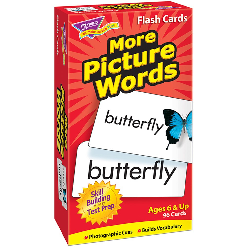 T-53005 - Flash Cards More Picture 96/Box Words in Word Skills