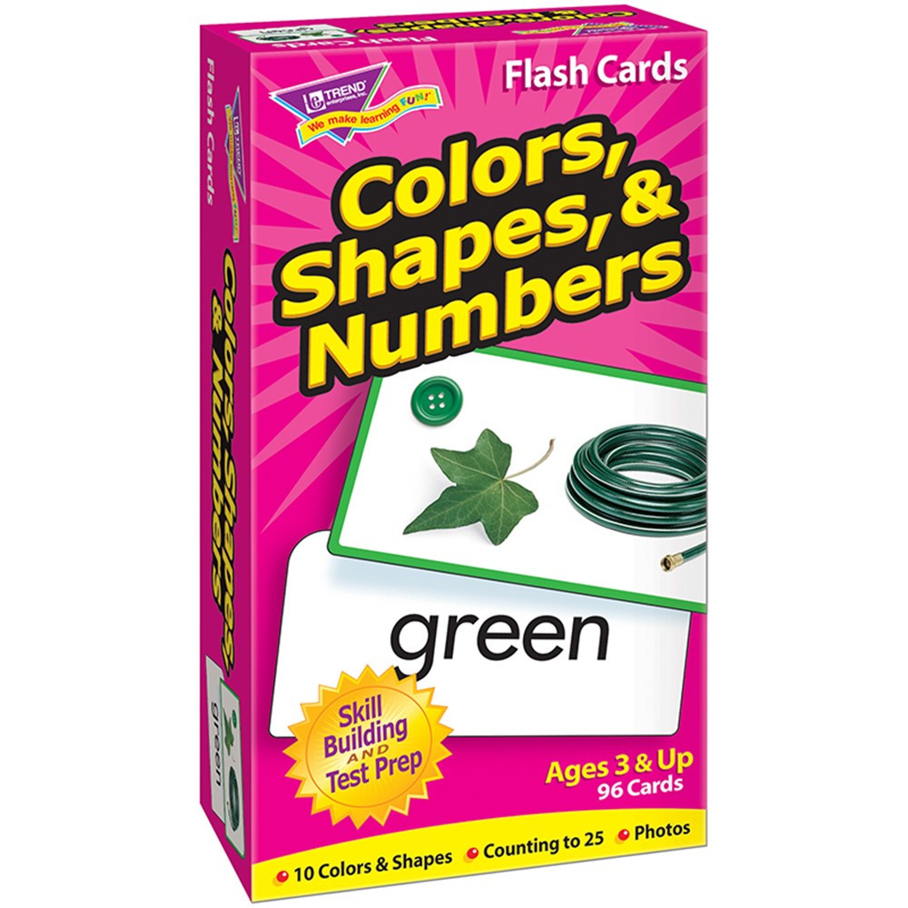 T-53011 - Flash Cards Colors Shapes 96/Box Numbers in Sorting