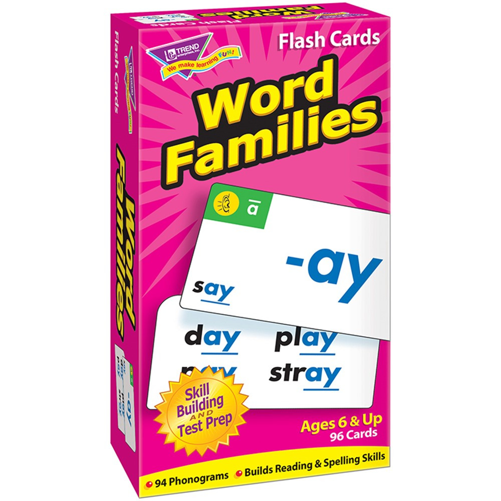 T-53014 - Flash Cards Word Families 96/Box in Word Skills