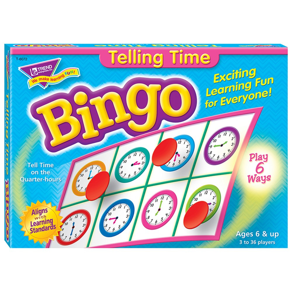 T-6072 - Bingo Telling Time Ages 6 & Up in Bingo