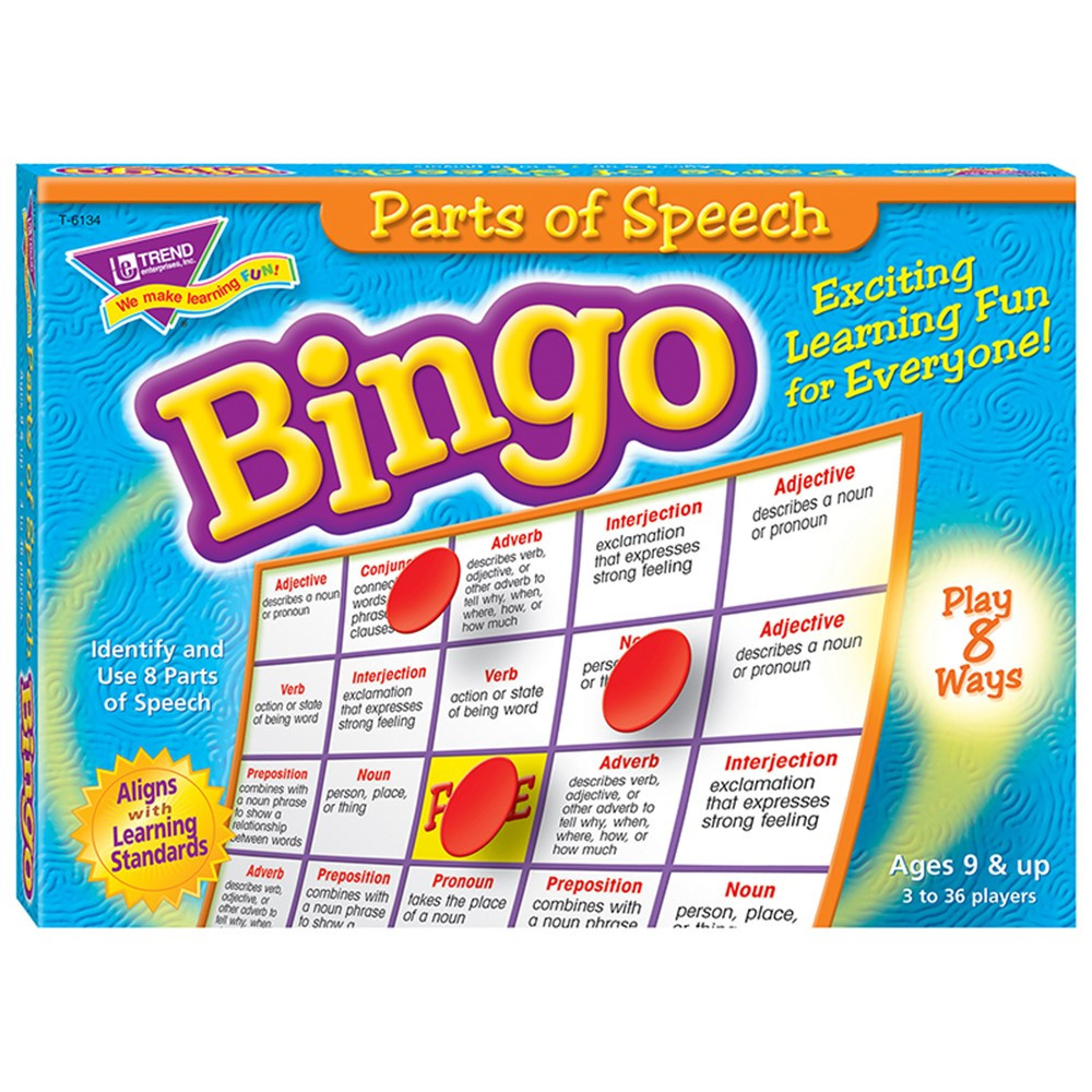 T-6134 - Bingo Parts Of Speech Ages 8 & Up in Bingo