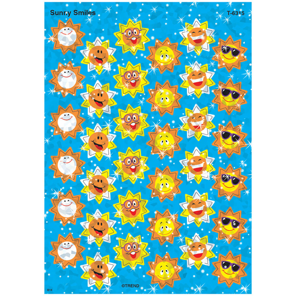 T-6315 - Sparkle Stickers Sunny Smiles in Stickers