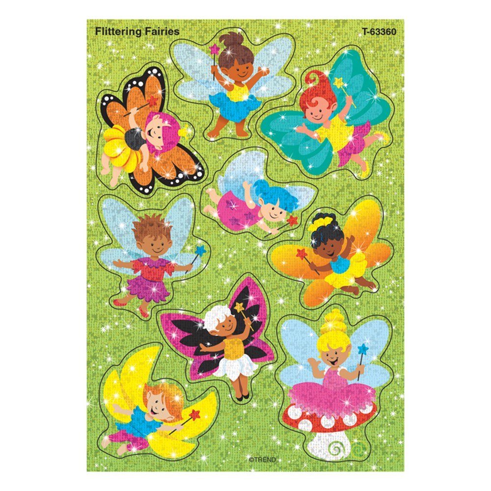 Flittering Fairies Sparkle Stickers, 18 Count - T-63360 | Trend Enterprises Inc. | Stickers