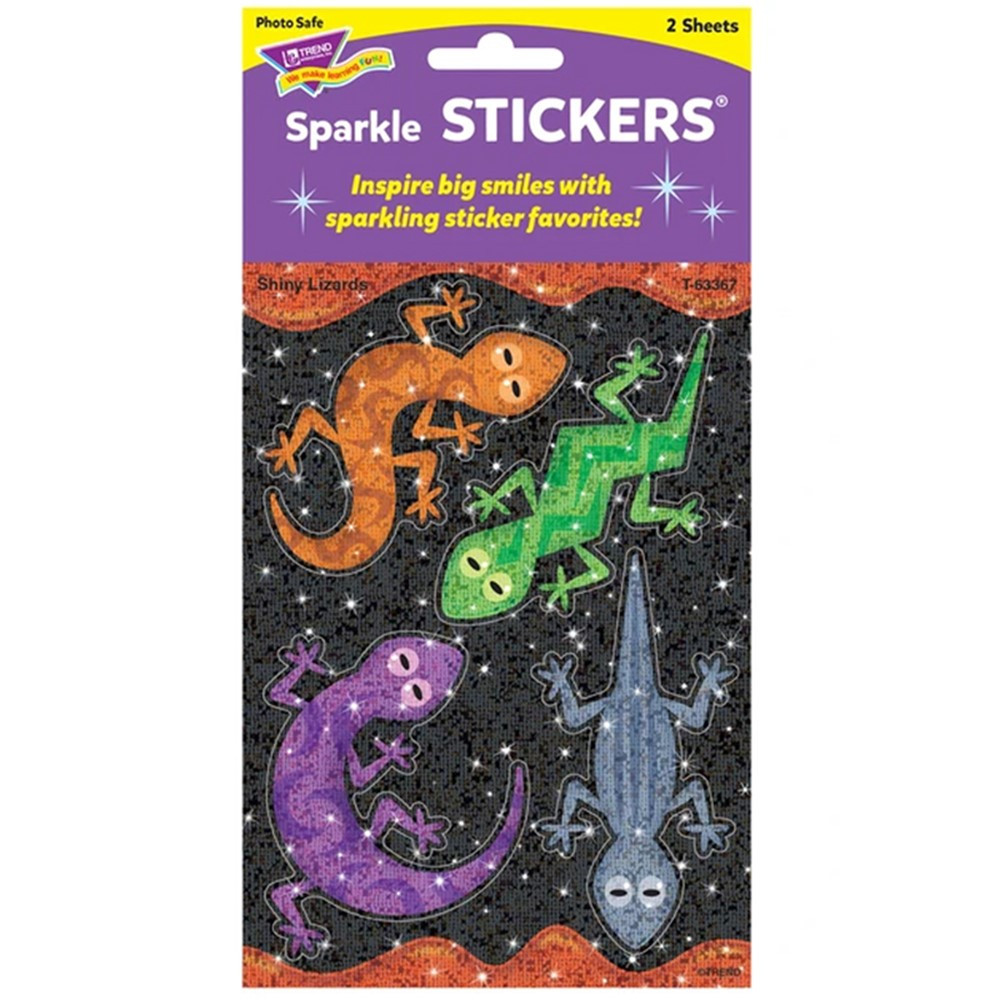 Shiny Lizards Large Sparkle Stickers, 8 ct. - T-63367 | Trend Enterprises Inc. | Stickers