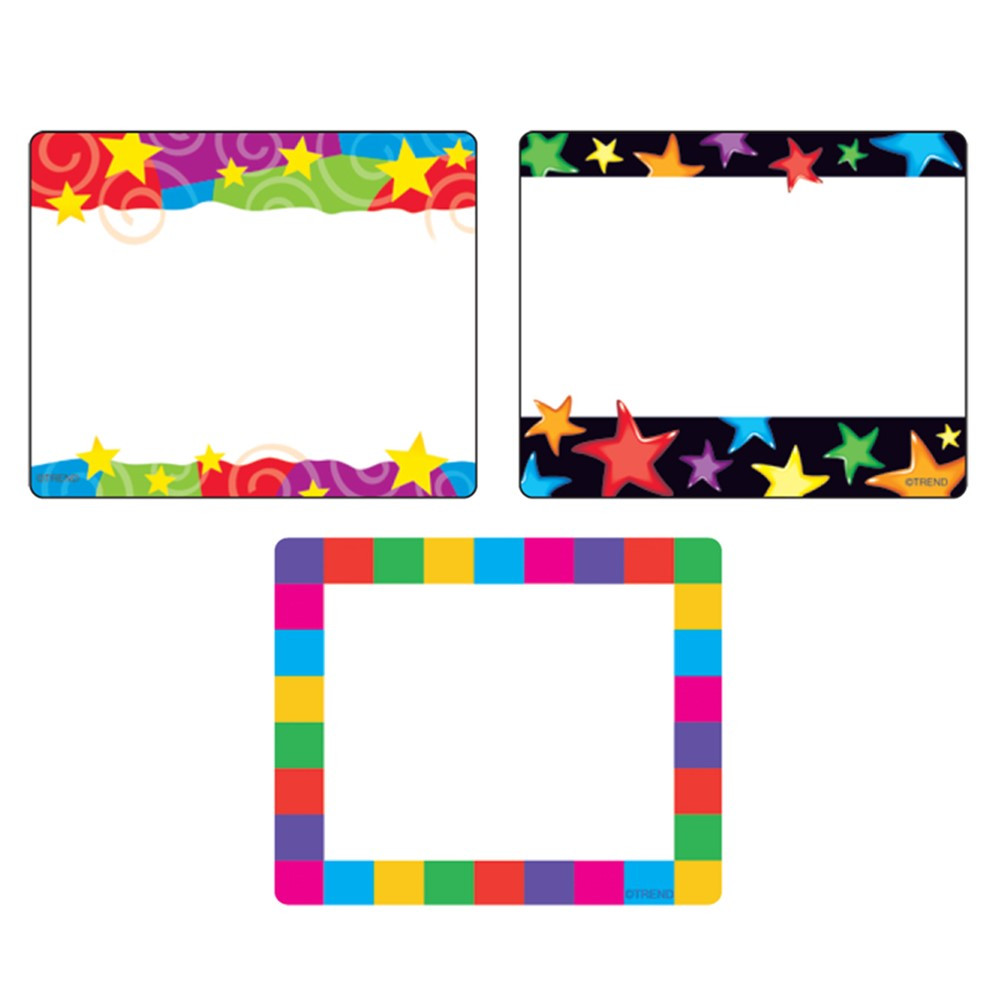 T-68905 - Colorful Creations Label Variety Pk 108 Ct in Name Tags