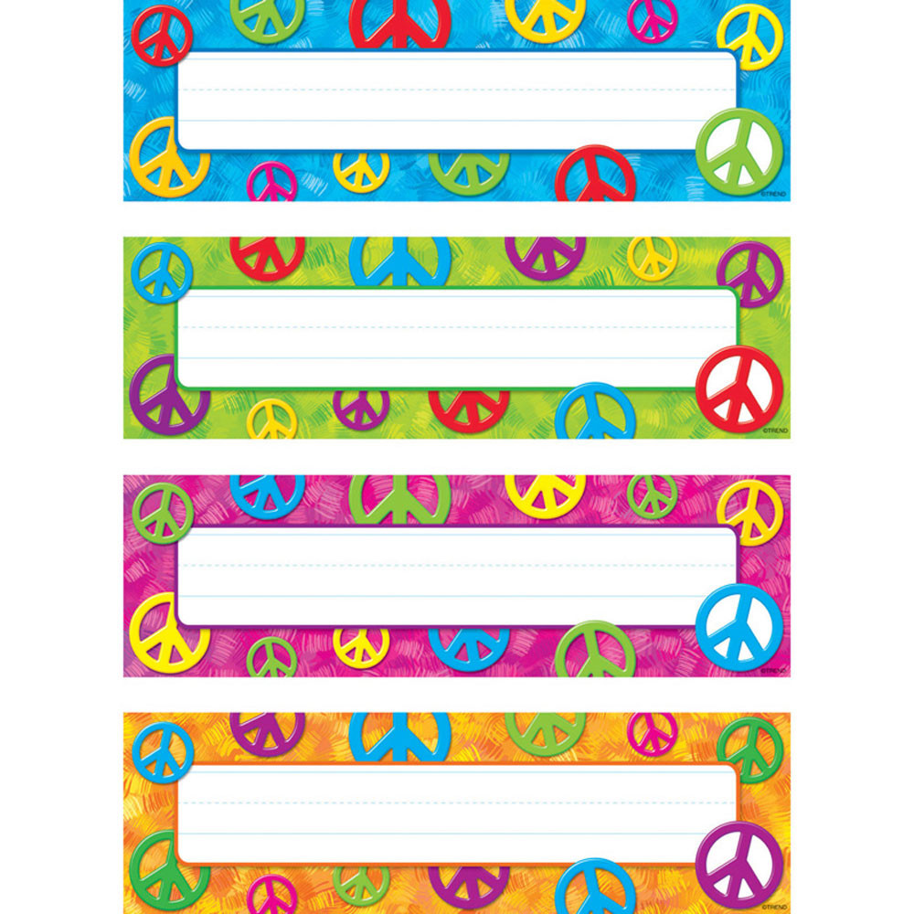 T-69908 - Peace Signs Desk Toppers Name Plates Variety Pk in Name Plates