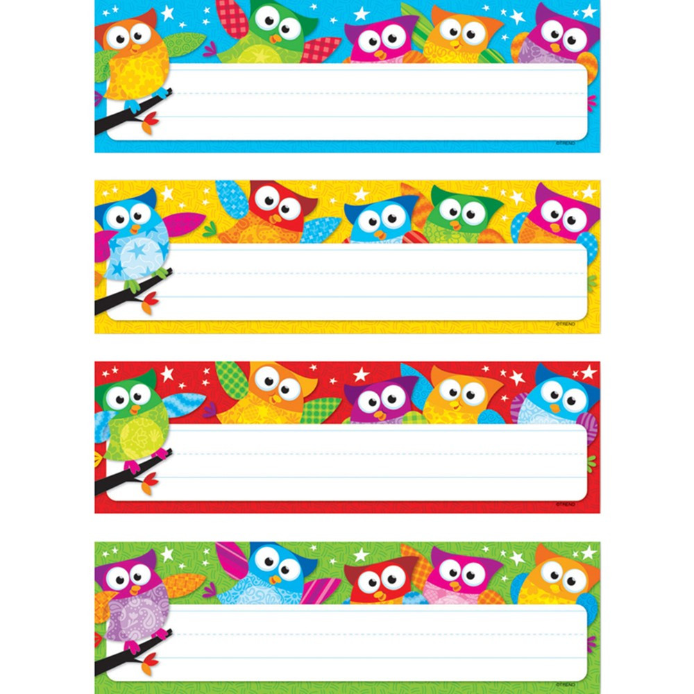 T-69910 - Owl Stars Desk Toppers Name Plates Variety Pack in Name Plates