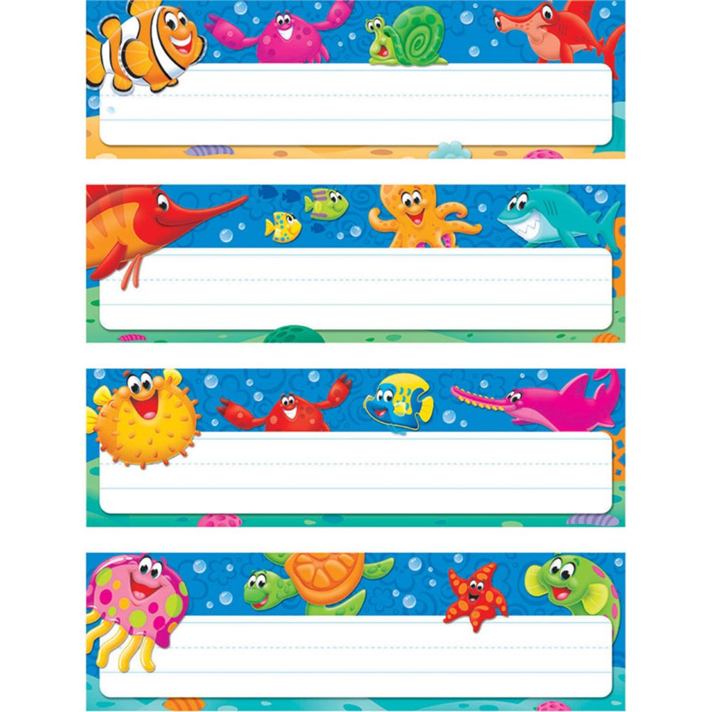 T-69948 - Sea Buddies Desk Toppers Name Plates Variety Pack in Name Plates