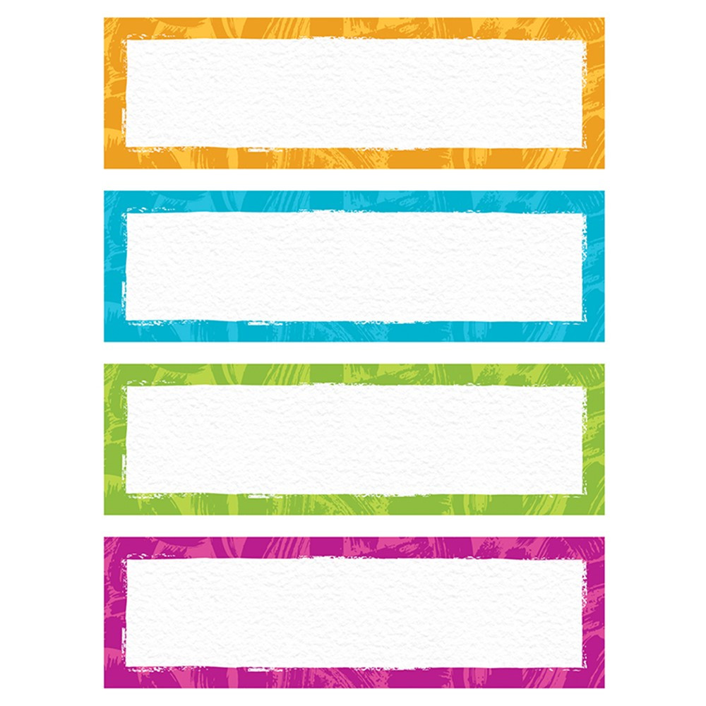 T-69962 - Paint Strokes Desk Top Name Plates Variety Pk Color Harmony in Name Plates