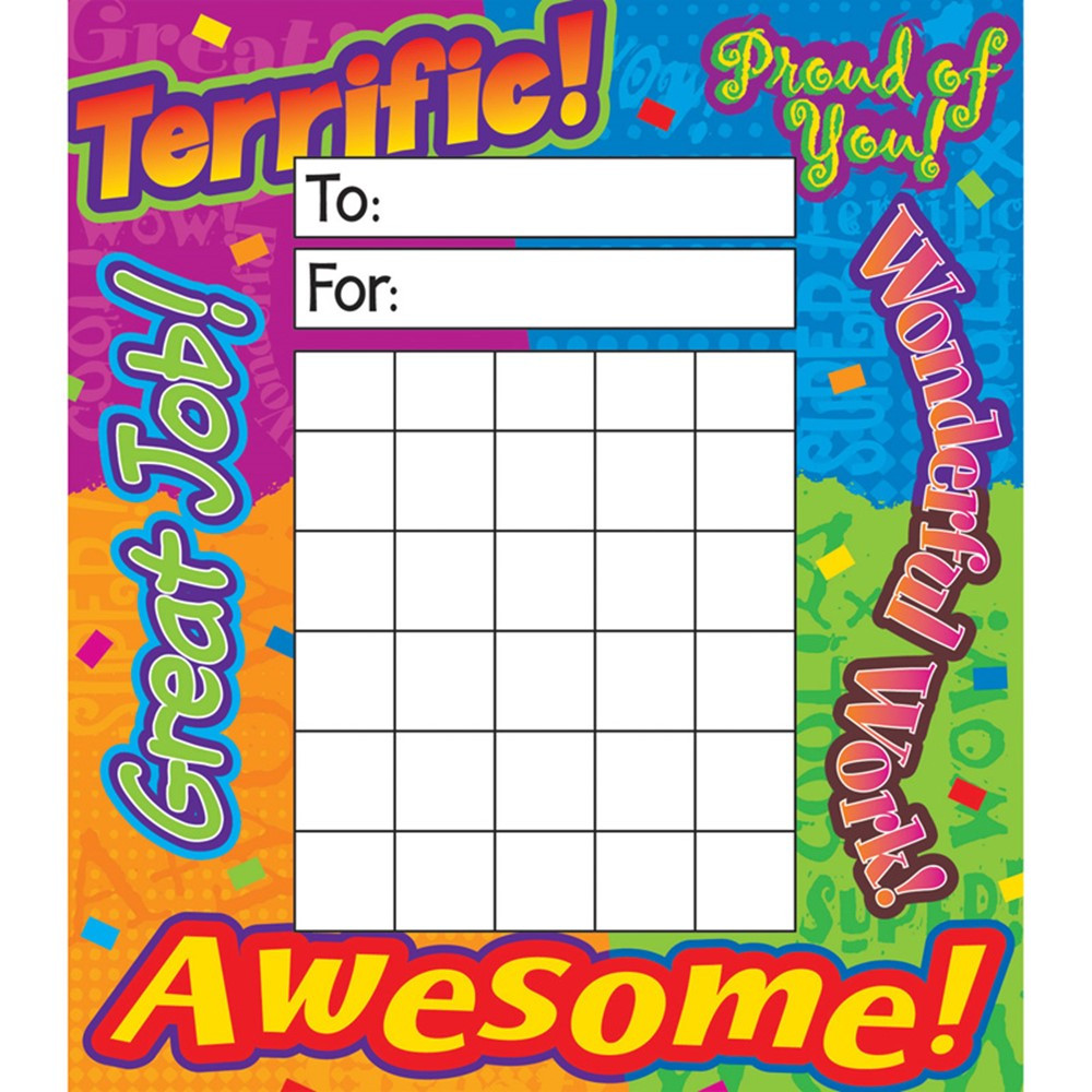 T-73003 - Incentive Pad Reward Words in Postcards & Pads