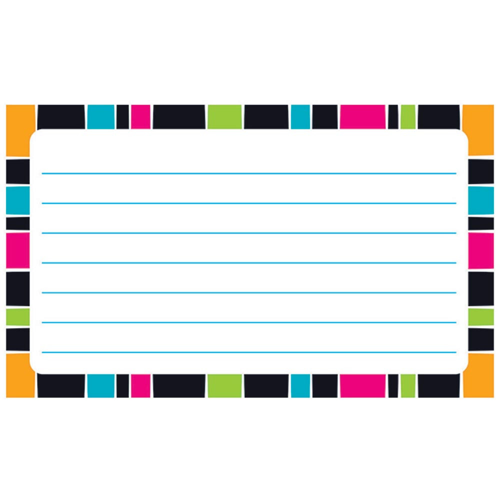 T-75304 - Stripe-Tacular Terrific Index Cards Groovy Lined in Index Cards