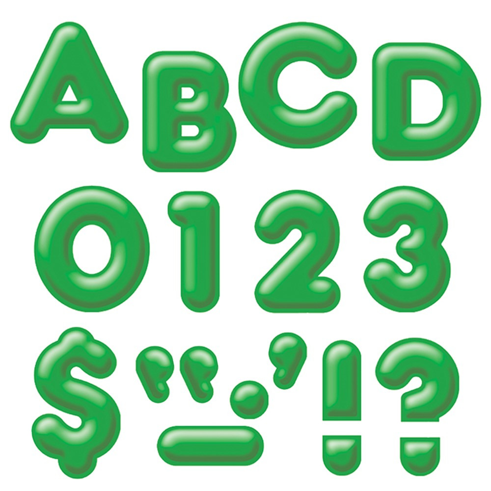 T-79505 - Ready Letters 4 Inch 3-D Green in Letters