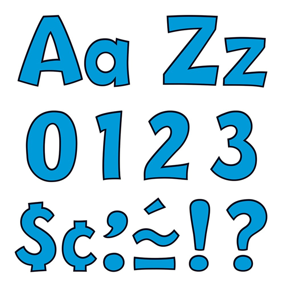 T-79744 - Ready Letter 4 Inch Playful Blue Uppercase & Lowercase Combo in Letters