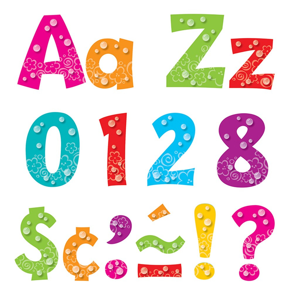 T-79757 - Bubbles 4In Playful Uppercase Lowercase Combo Pack Ready Letters in Letters