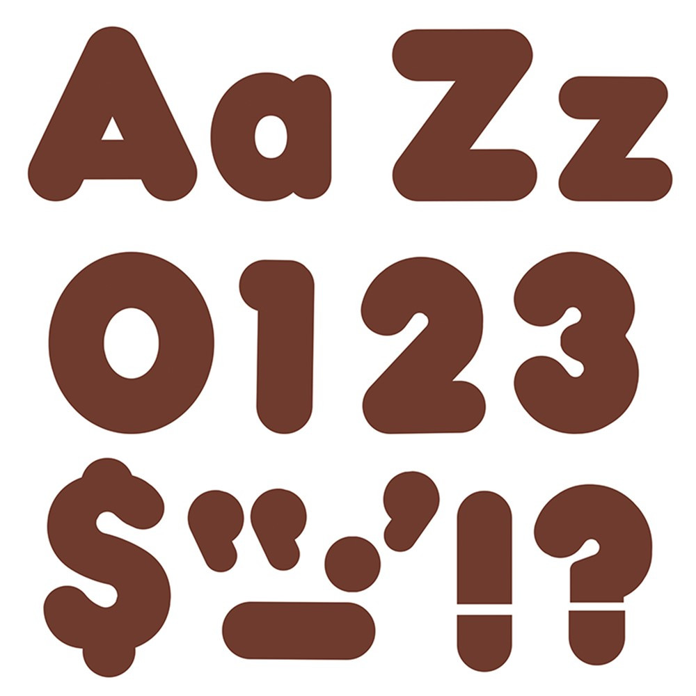 T-79904 - Chocolate 4In Casual Combo Ready Letters in Letters