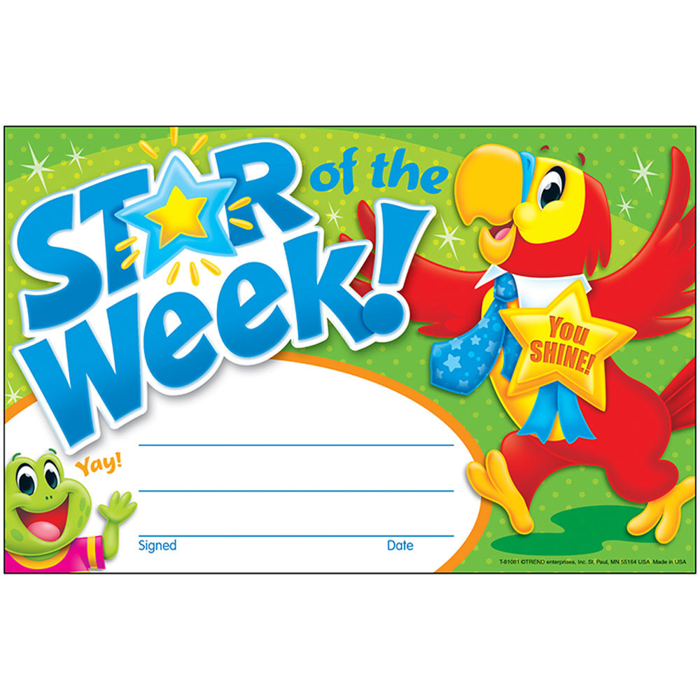 T-81081 - Playtime Pals Student Of Week Award 30Ct in Awards