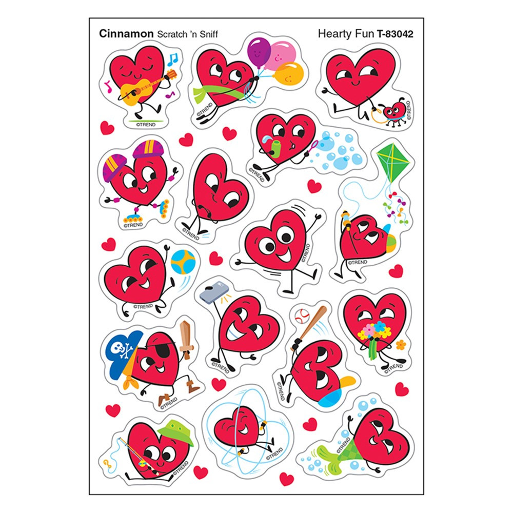T-83042 - Hearty Fun/Cinnamon Shapes Stinky Stickers in Stickers